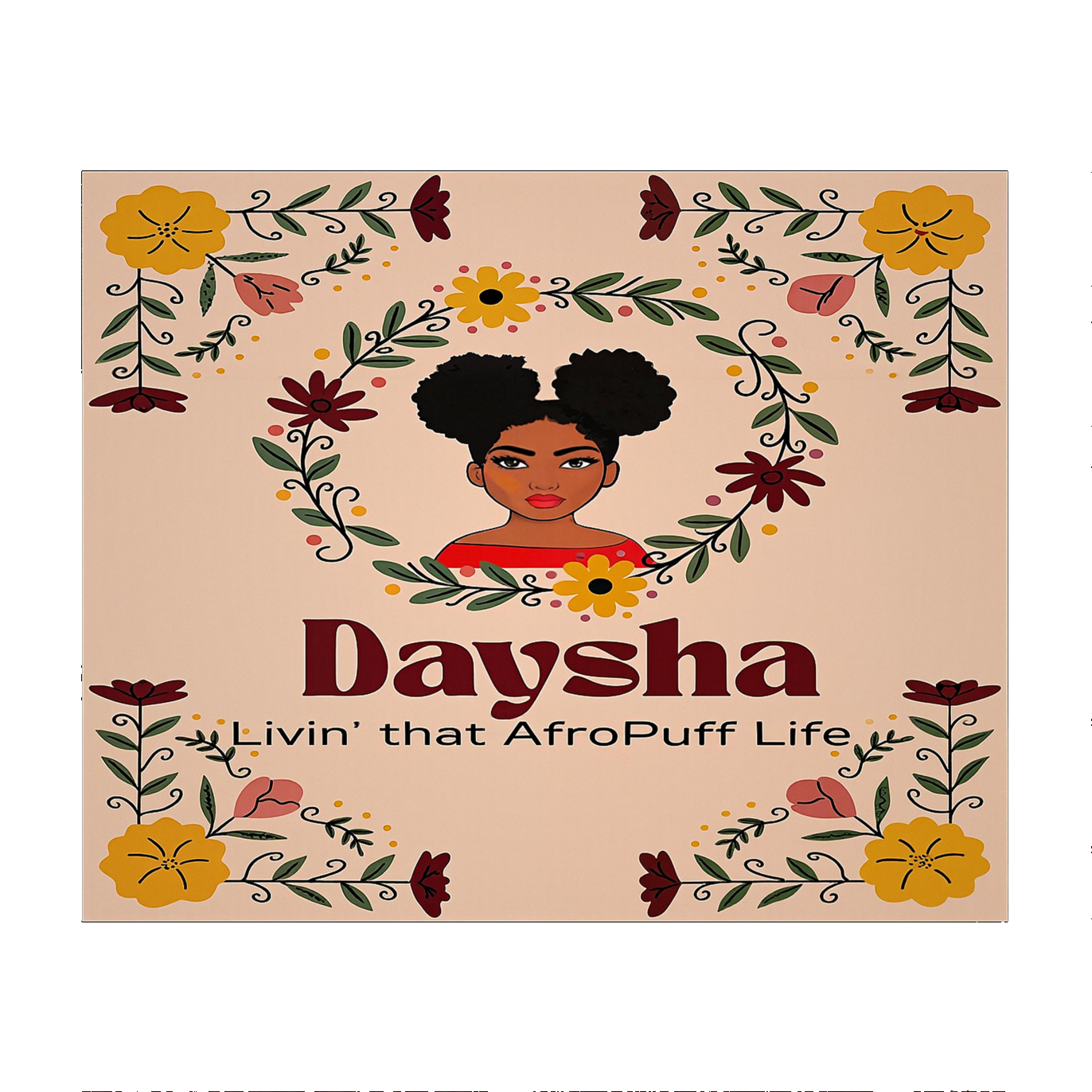 Mouse pad Daysha Livin that Afro Puff life