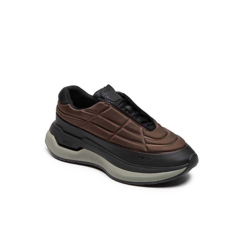 BOSS Tênis Masculino Void Runn Hfne - Marrom
