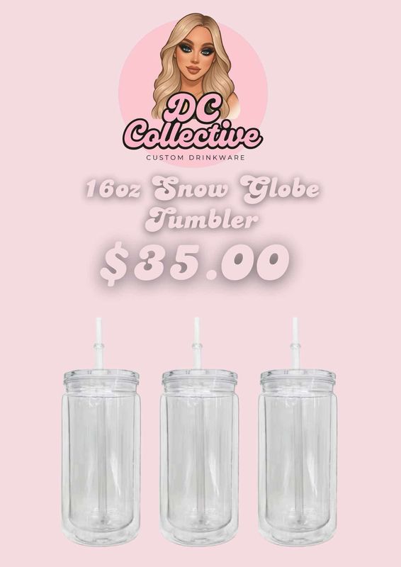 16oz Snowglobe Tumbler