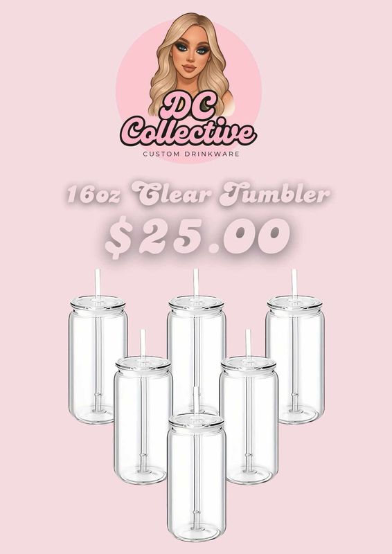 16oz Clear Tumbler