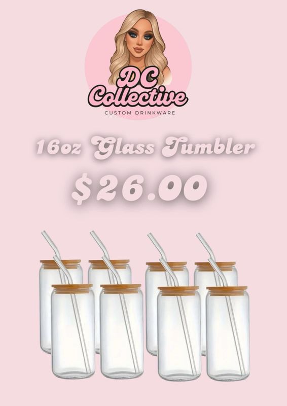 16oz Glass Tumbler