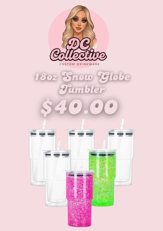 18oz Snowglobe Tumbler
