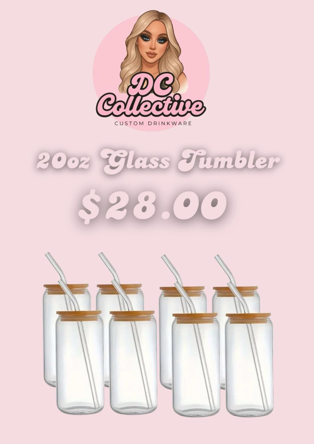20oz Glass Tumbler