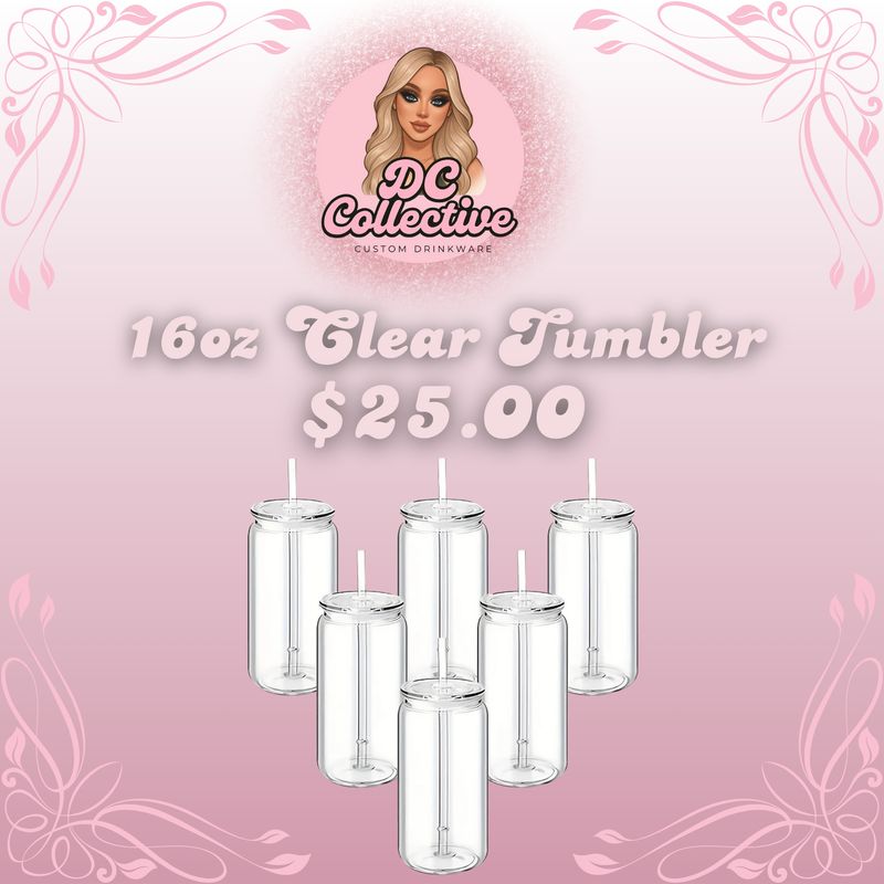 16oz Clear Tumbler