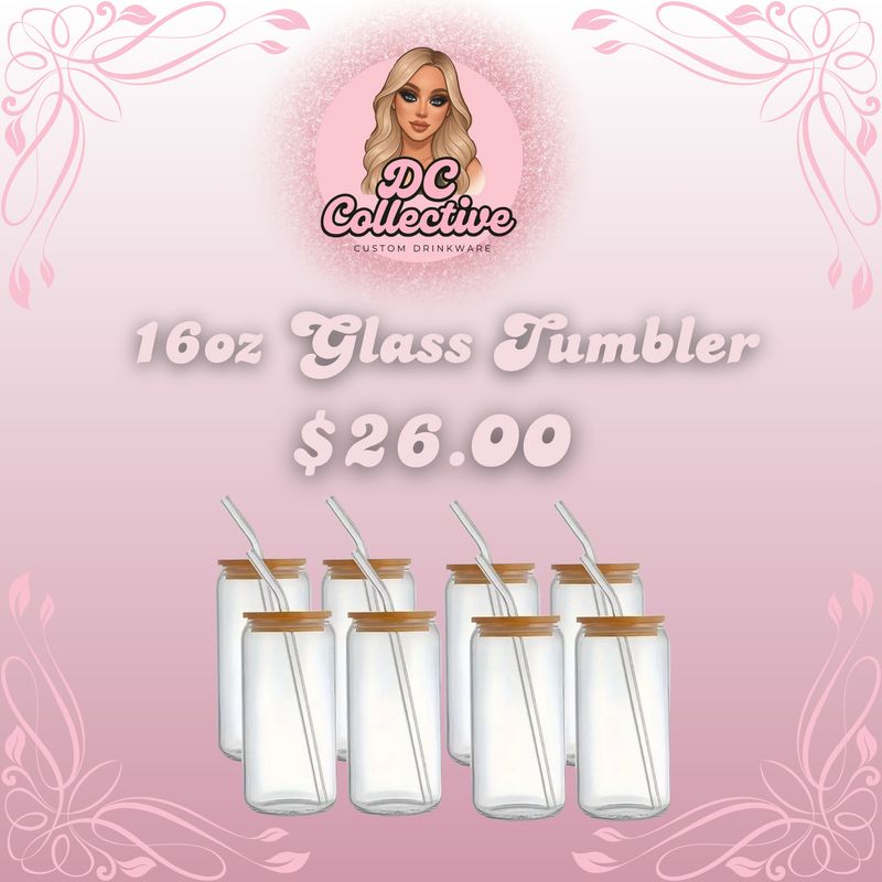 16oz Glass Tumbler