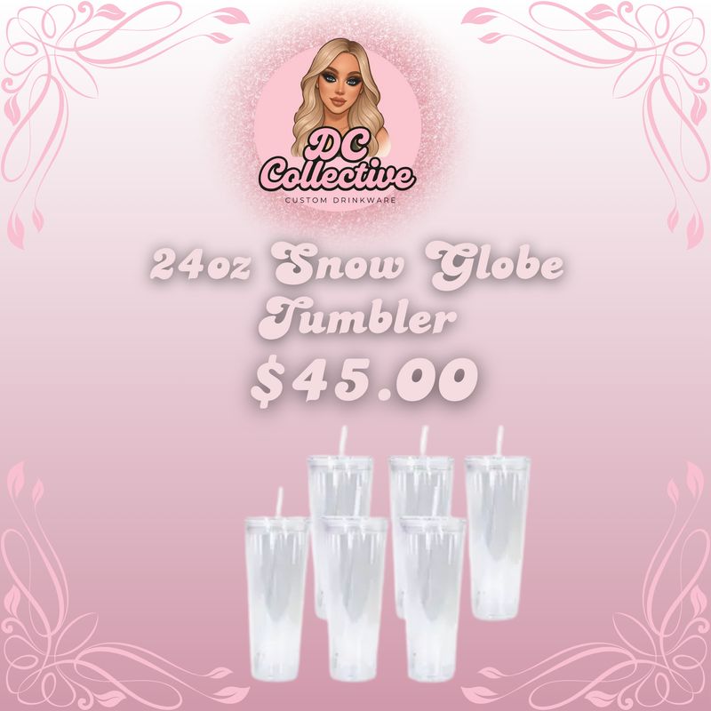 24oz Snowglobe Tumbler