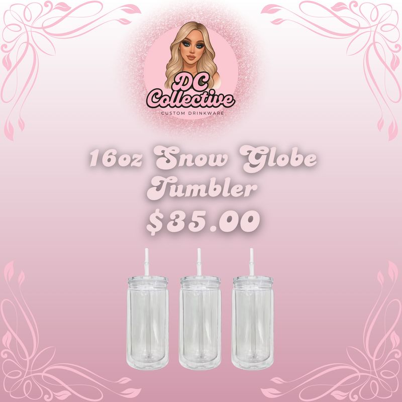 16oz Snowglobe Tumbler