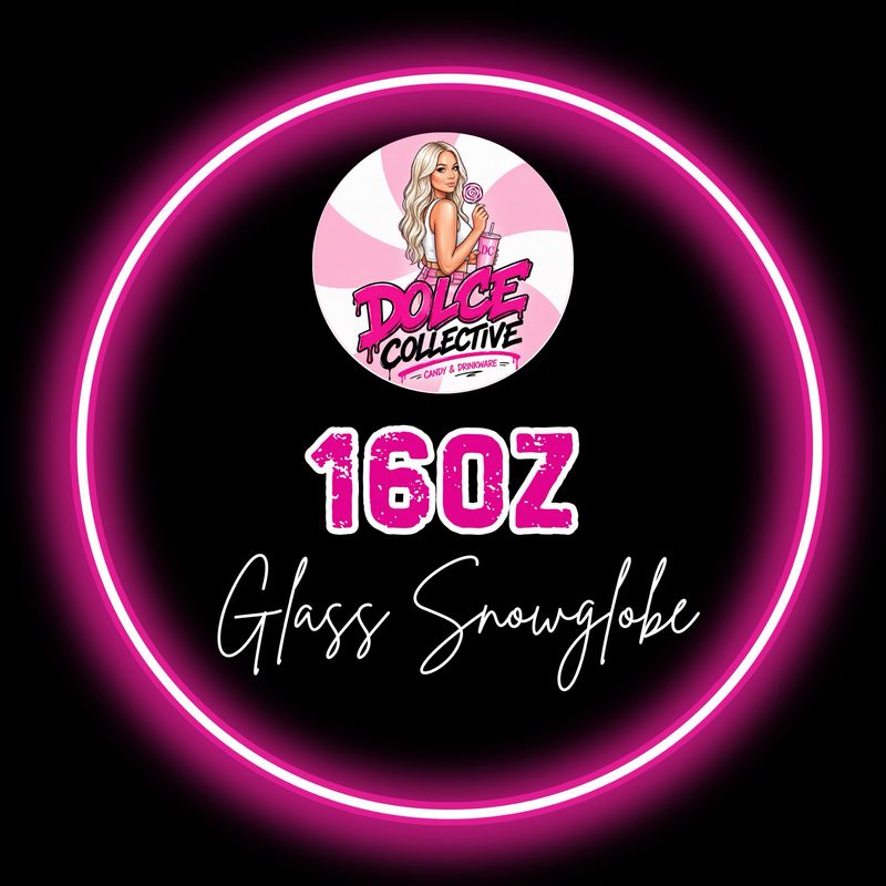 16oz Glass Snowglobe Tumbler