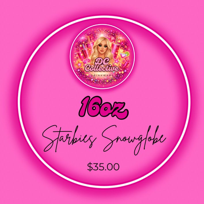 16oz Acrylic Starbies Snowglobe