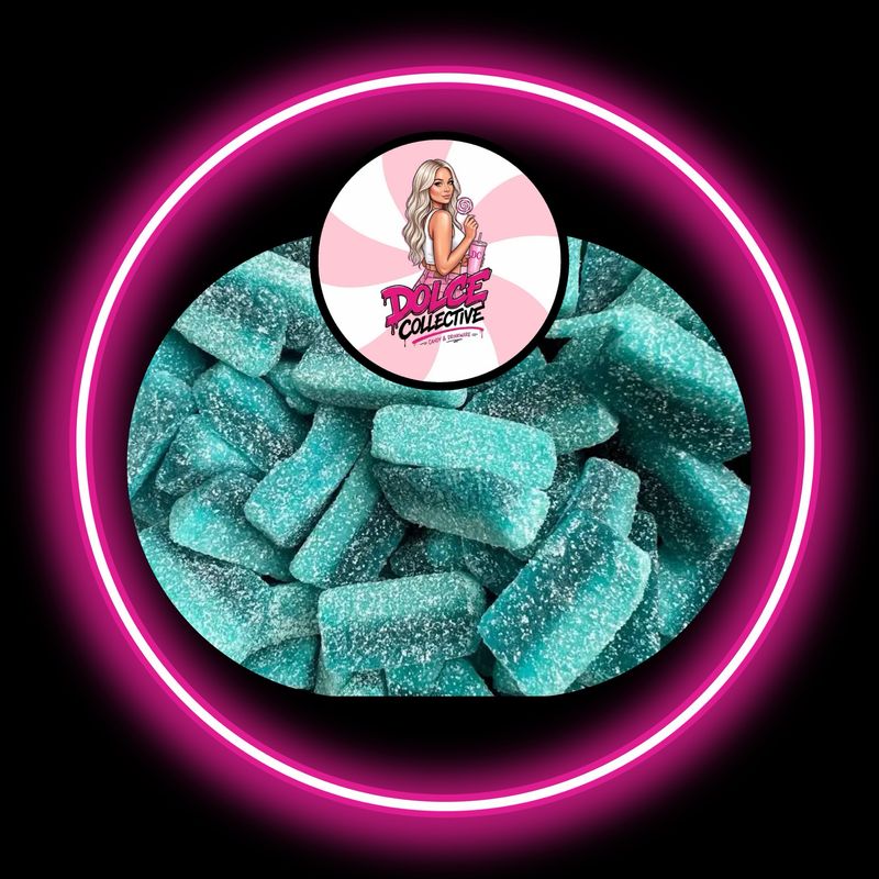 Sour Blue Raspberry Slices 100g