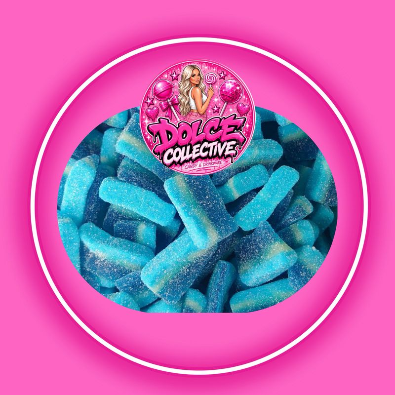Sour Blue Raspberry Slices 100g
