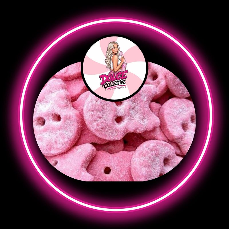 BUBS Sour Raspberry Skulls 100g