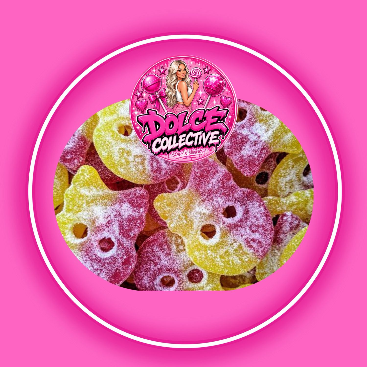 BUBS Sour Lemon Raspberry Skulls 100g