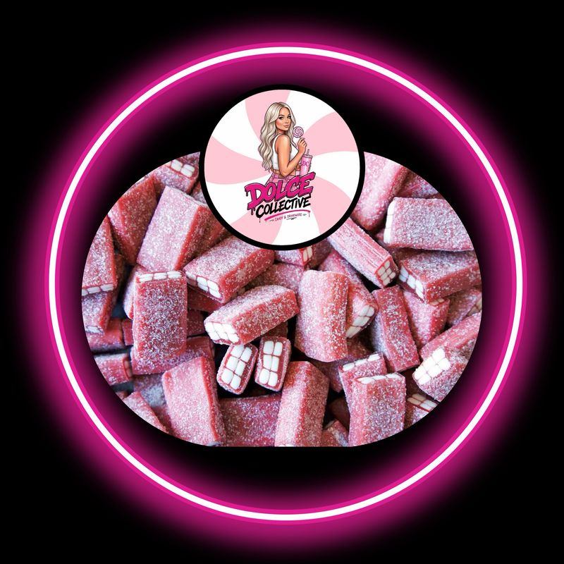 Strawberry Sour Bricks 100g