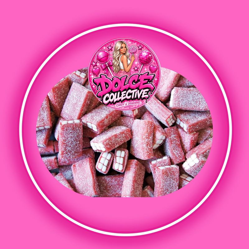 Sour Strawberry Bricks 100g