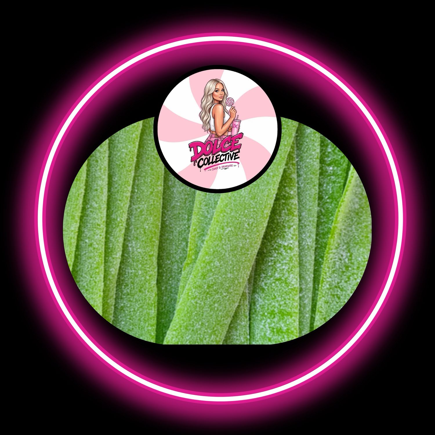 Sour Green Apple Belts 100g