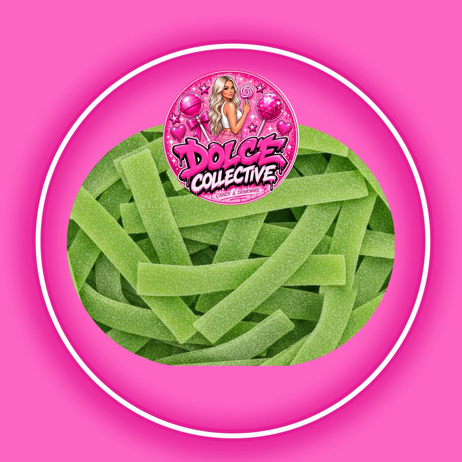 Sour Green Apple Belts 100g