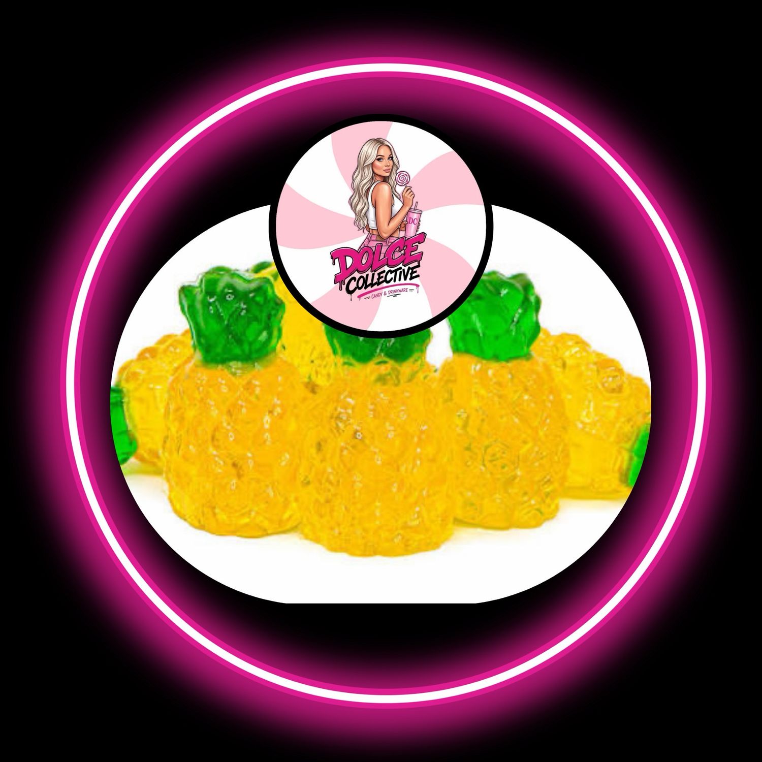 3D Gummy Filled Pineapples