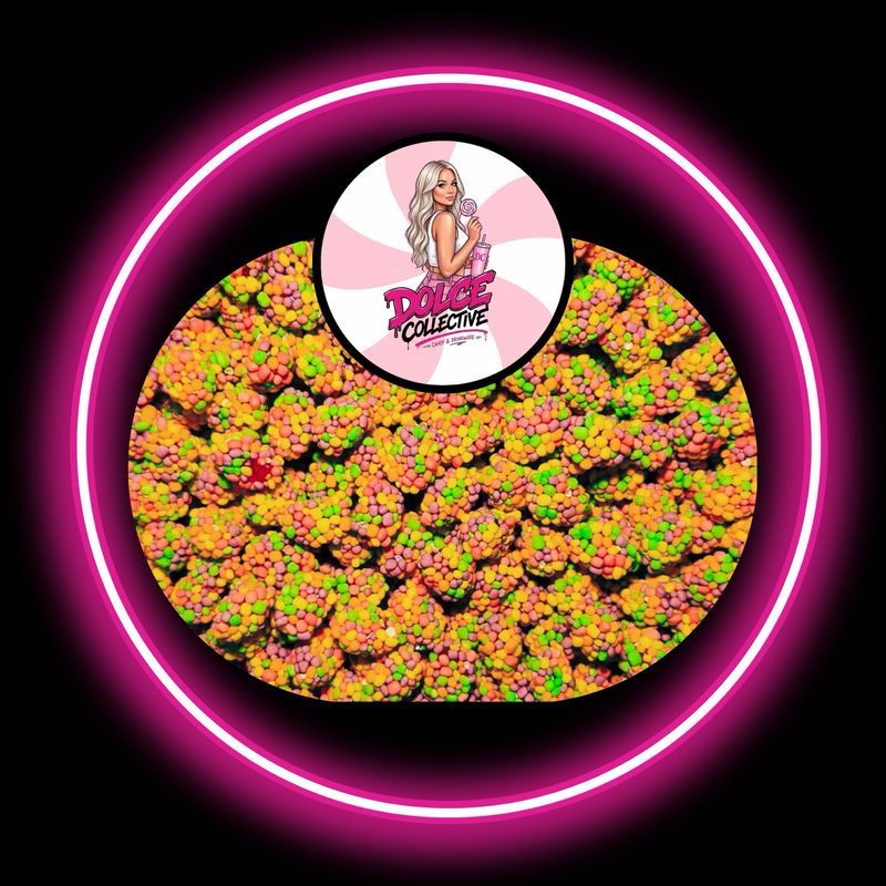 Rainbow Crunchy Gummy Clusters 100g