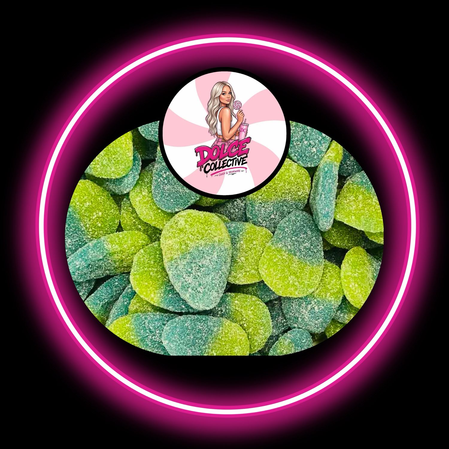 Sour Blue &amp; Green Strawberries 100g