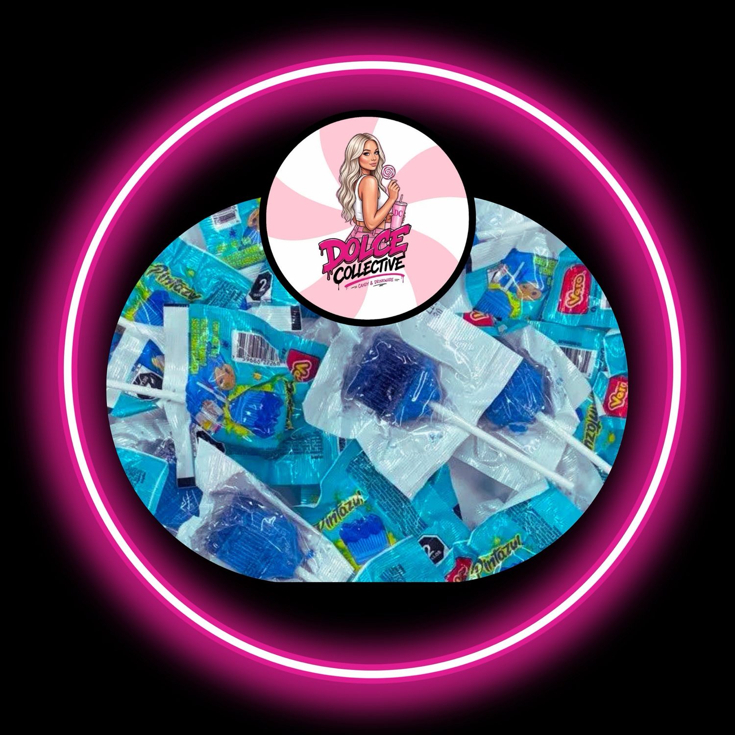 Blue Paint Brush Lollipops 1pc