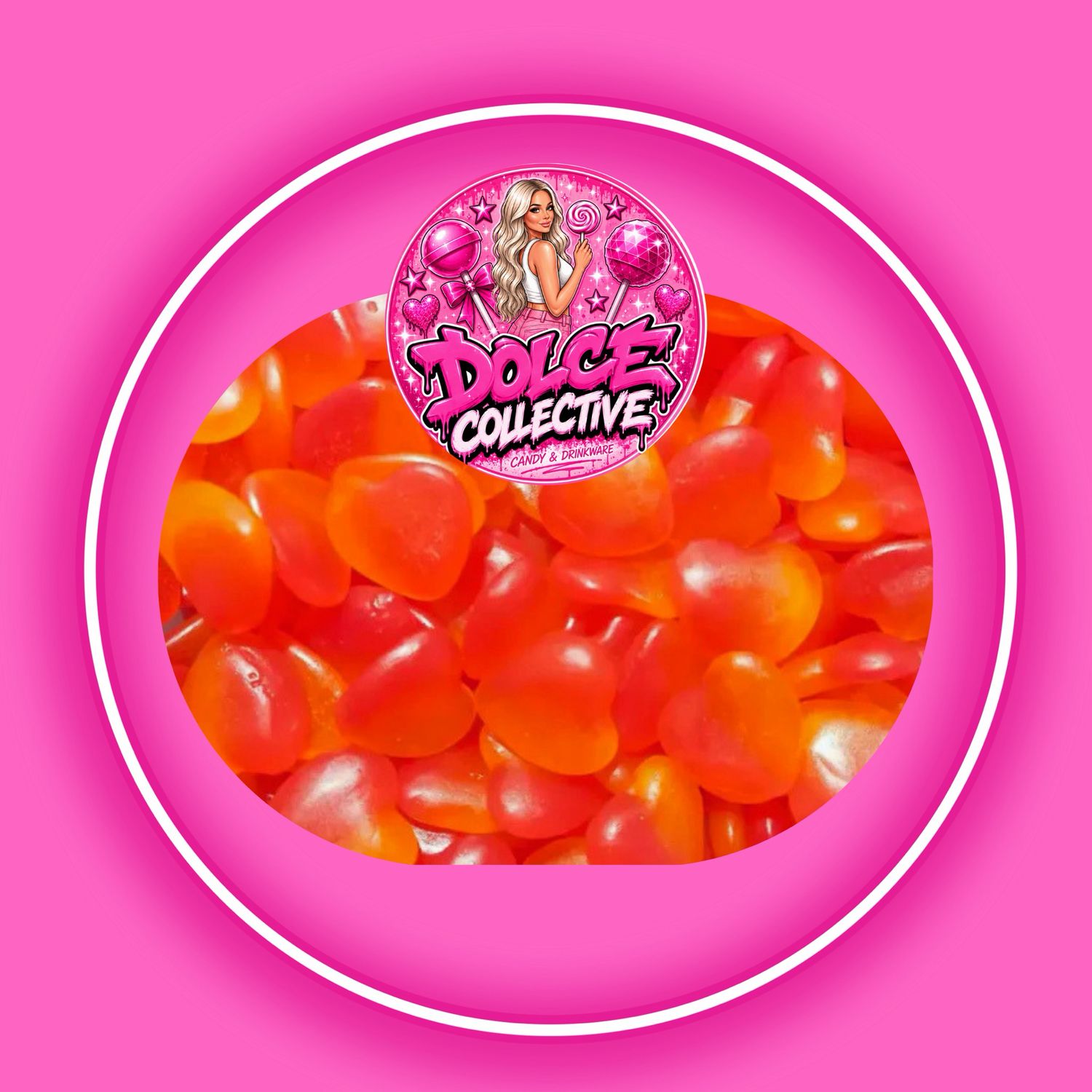 Gummy Peach Hearts 100g