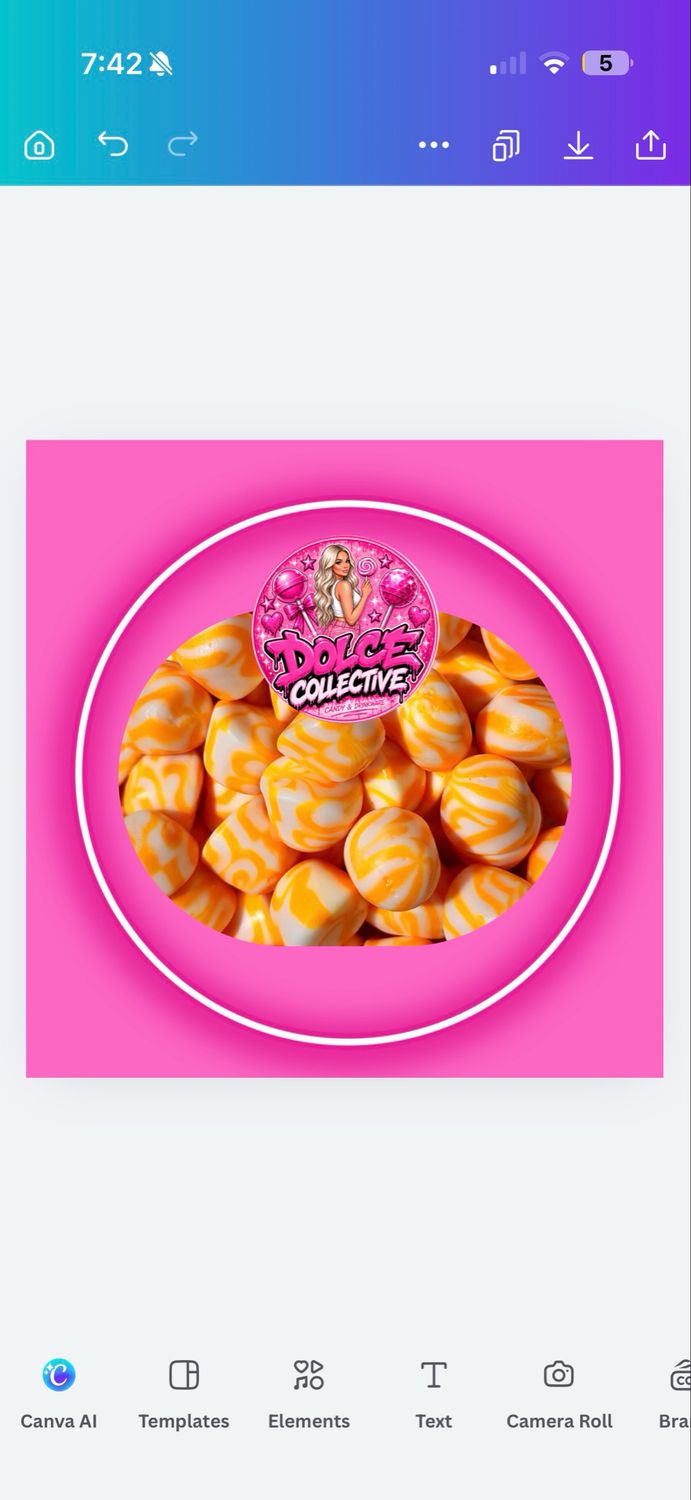 Peach Swirly Kisses 100g