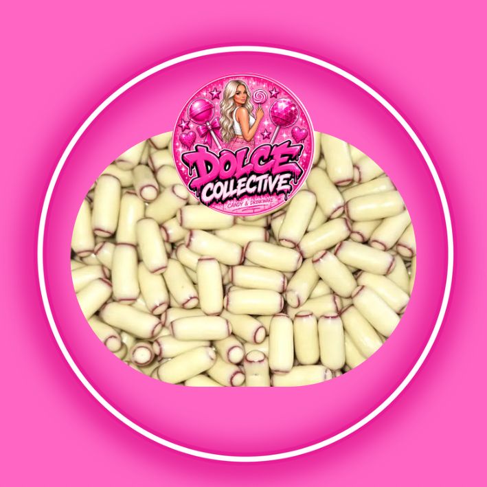 White Chocolate Raspberry Licorice Bullets 100g