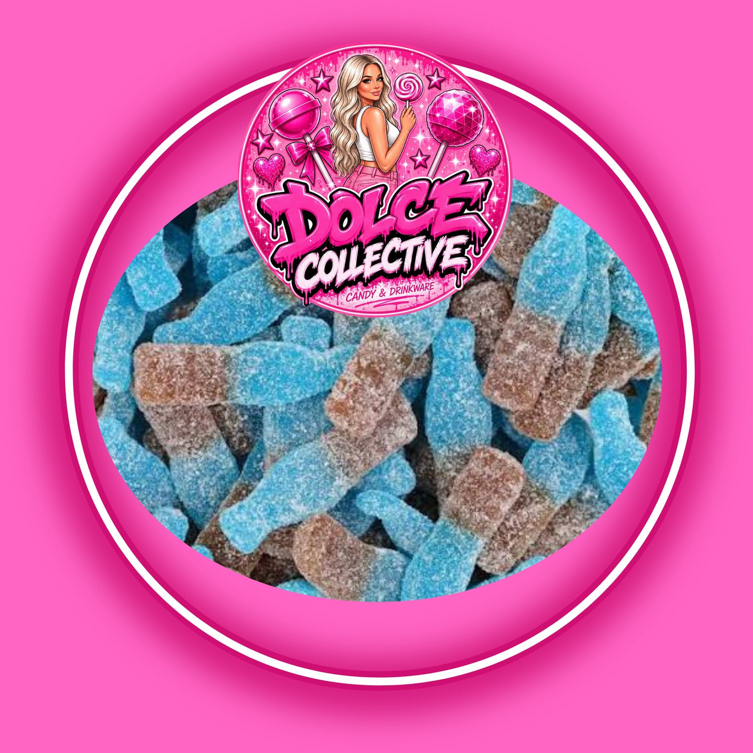 Sour Blue Berry &amp; Cola Bottles 100g