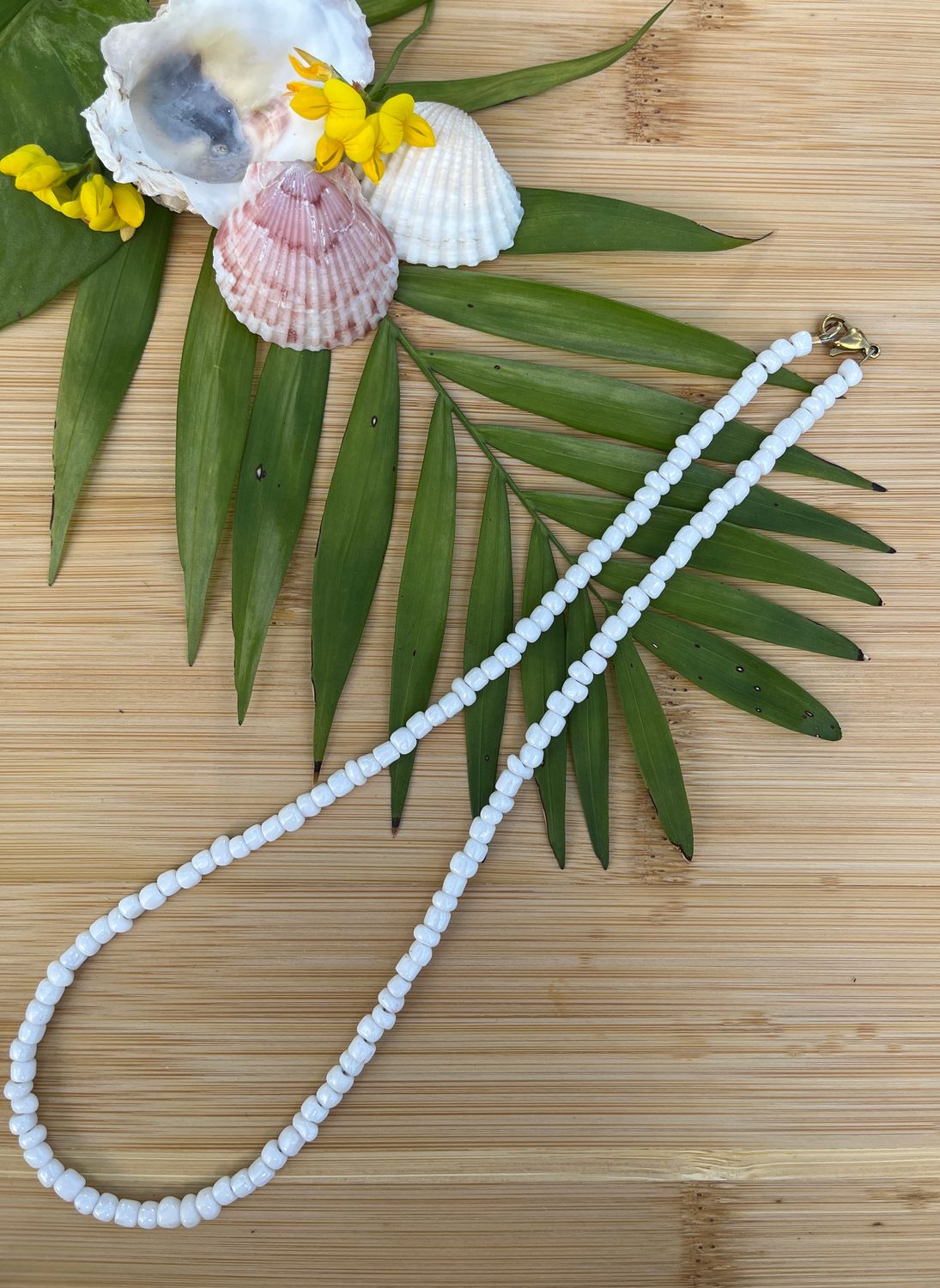 White Beaded B