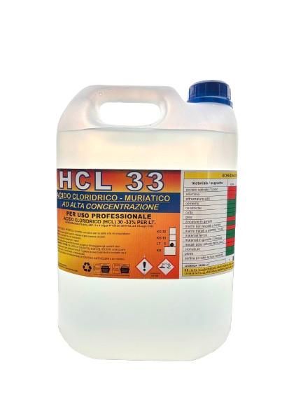 ACIDO CLORIDRICO MURIATICO 30-33% DA 5 LT
