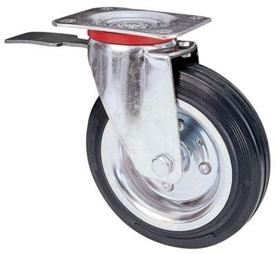 RUOTA A FORCELLA GIREVOLE + FERMO 80BIS - AVO