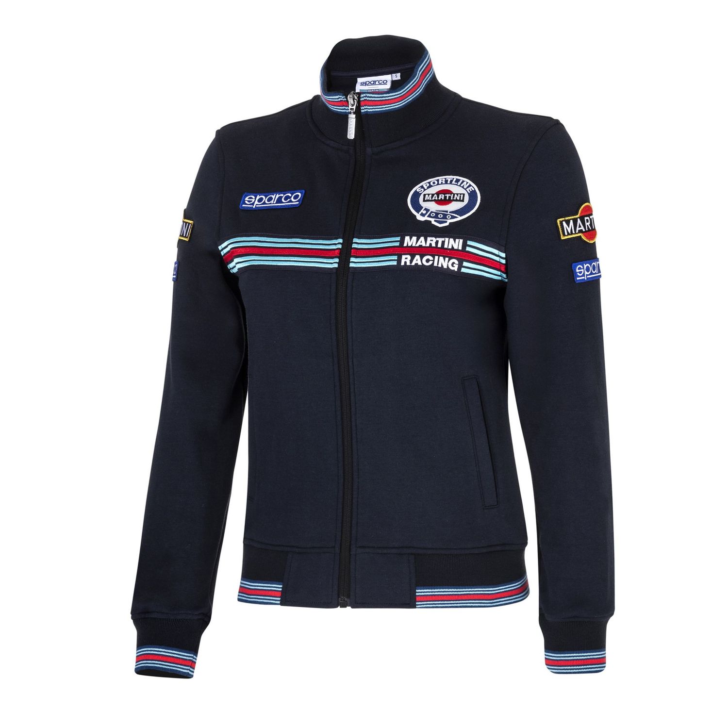 FELPA FULL ZIP MARTINI RACING LADY TG L BLU