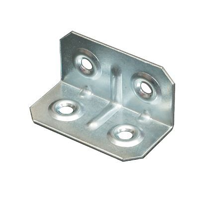GIUNZIONE 4 FORI ANGOLARE ZINCATA ( S.MM 1,0 -CM 2X4 ) CONFEZIONE DA 100 PZ