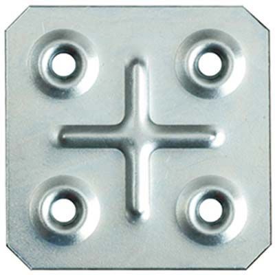 GIUNZIONE 4 FORI DRITTA 8/117 ZINCATA ( S.MM 1,0 - CM 4,5X4,5) CONFEZIONE DA 100 PZ