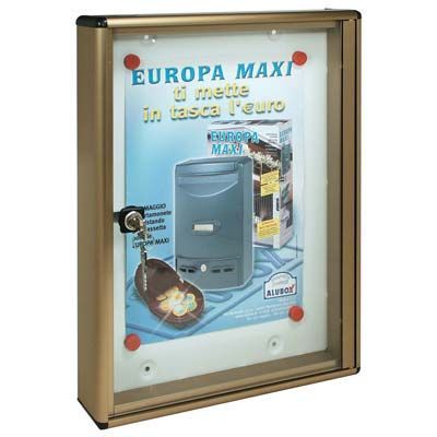BACHECA PORTA AVVISI ALUBOX IN  ALLUMINIO COLOR BRONZO