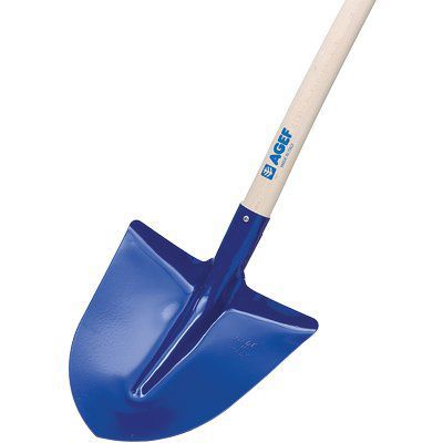 BADILE A PUNTA + SPALLA + MANICO DI LEGNO EXTRA LIGHT AGEF IN ACCIAIO TEMPRATO E FAGGIO ( CM 29X28 GR 1360)