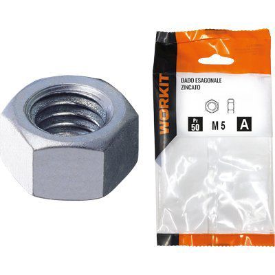 DADO ESAGONALE ZINCATO SELF WORKIT   CLASSE 8.8 - M 10 - CF=PZ 14