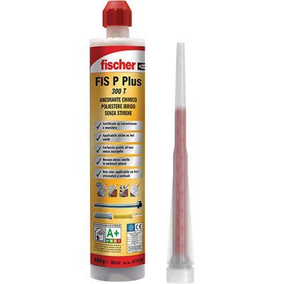 ANCORANTE CHIMICO FIS P PLUS 300 T FISCHER IN POLIESTERE IBRIDO DA 300 ML