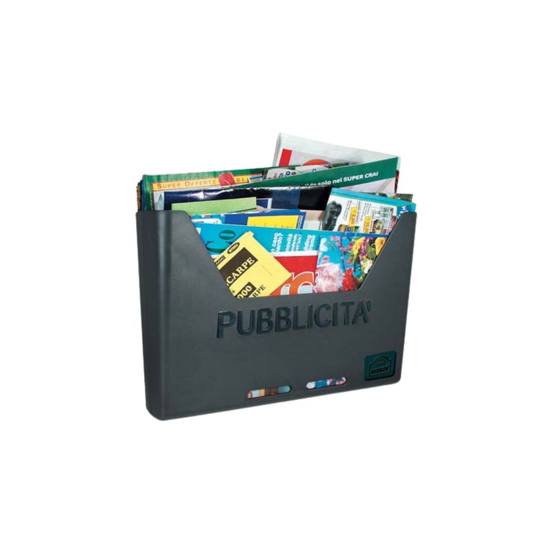 CASSETTA PORTA PUBBLICITA CAROSELLO ALUBOX IN POLICARBONATO ANTRACITE MM 250X75 H.MM 360