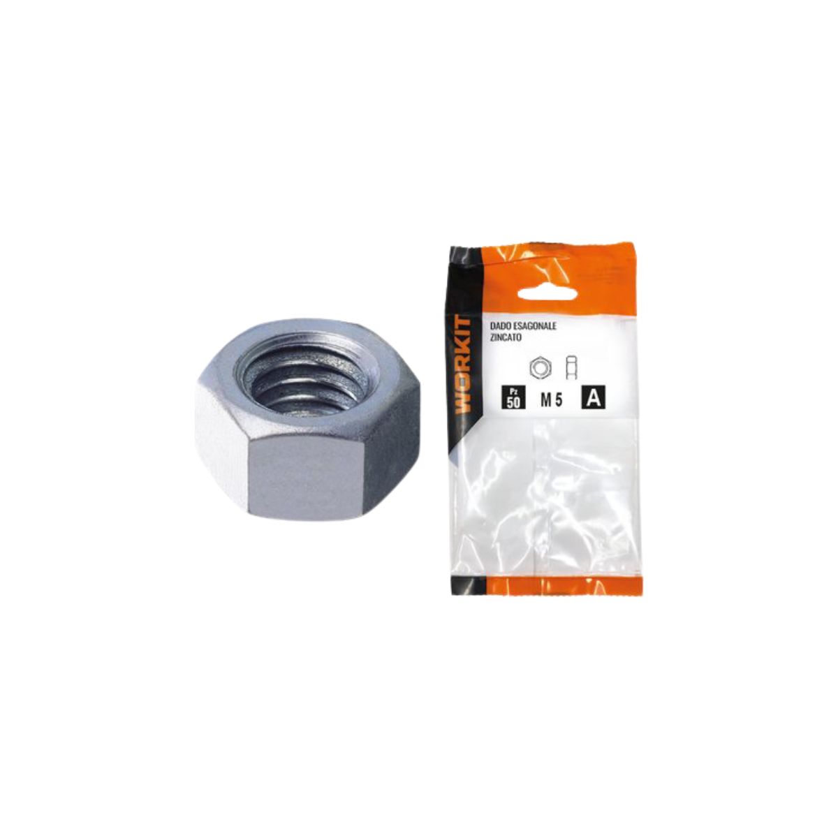 DADO ESAGONALE ZINCATO SELF WORKIT CLASSE 8.8 - CONFEZIONI DA PZ 14