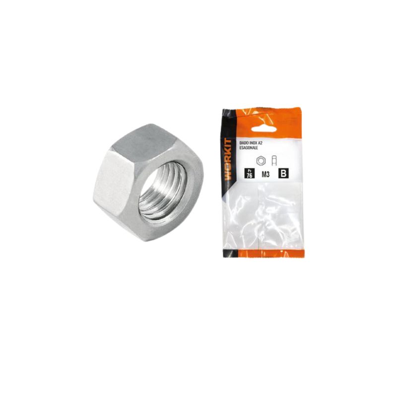 DADO ESAGONALE INOX A2 SELF WORKIT  IN CONFEZIONI DA 5 PZ