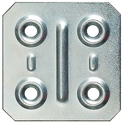 GIUNZIONE 4 FORI DRITTA 8/57ZINCATA ( S.MM 1,0 - CM 4,0X4,0) CONF. DA 200 PZ