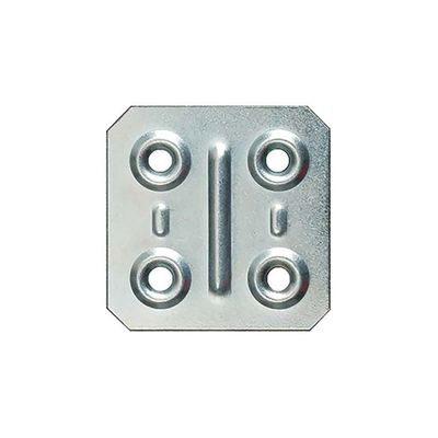 GIUNZIONE 4 FORI DRITTA 8/57ZINCATA ( S.MM 1,0 - CM 4,0X4,0) CONF. DA 200 PZ
