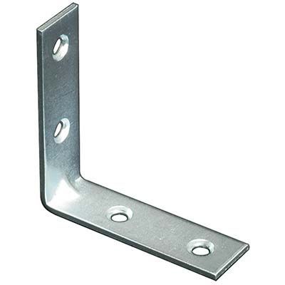 LASTRINA ZINCATA A  4 FORI ANGOLARE SPESSORE 2 MM CONF. DA 100 PZ