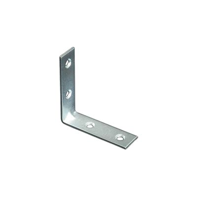 LASTRINA ZINCATA A  4 FORI ANGOLARE SPESSORE 2 MM CONF. DA 100 PZ