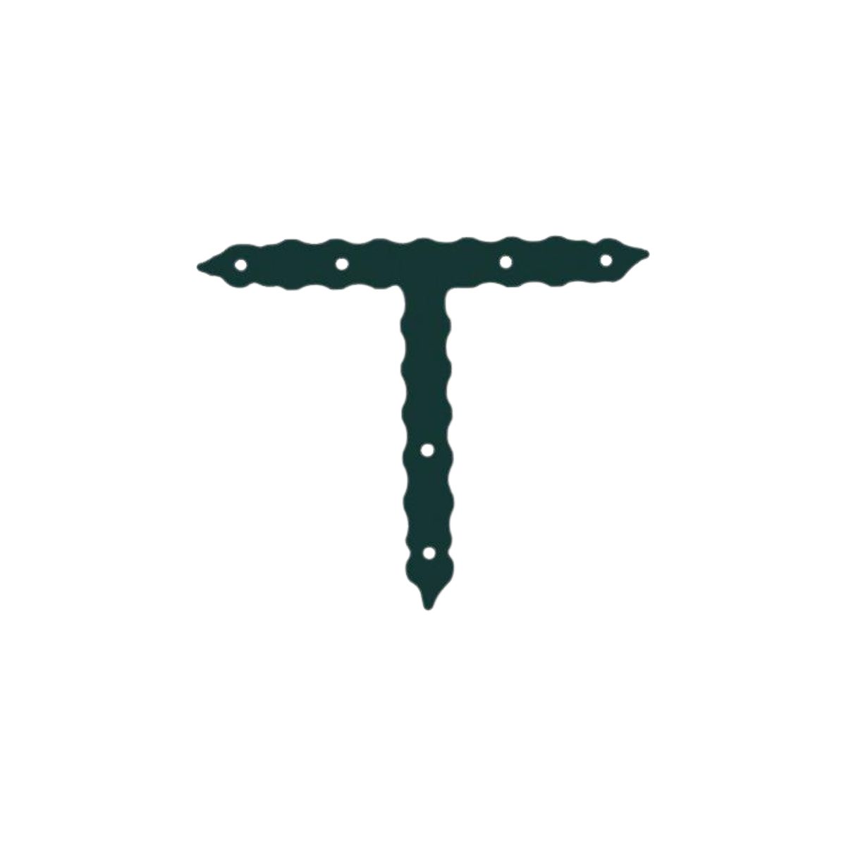 GIUNZIONE GAZEBO A T ORNAMENTALE 964 IN ACCIAIO VERNICIATO GRAFITE SPESSORE 5,5 MM (360×295)