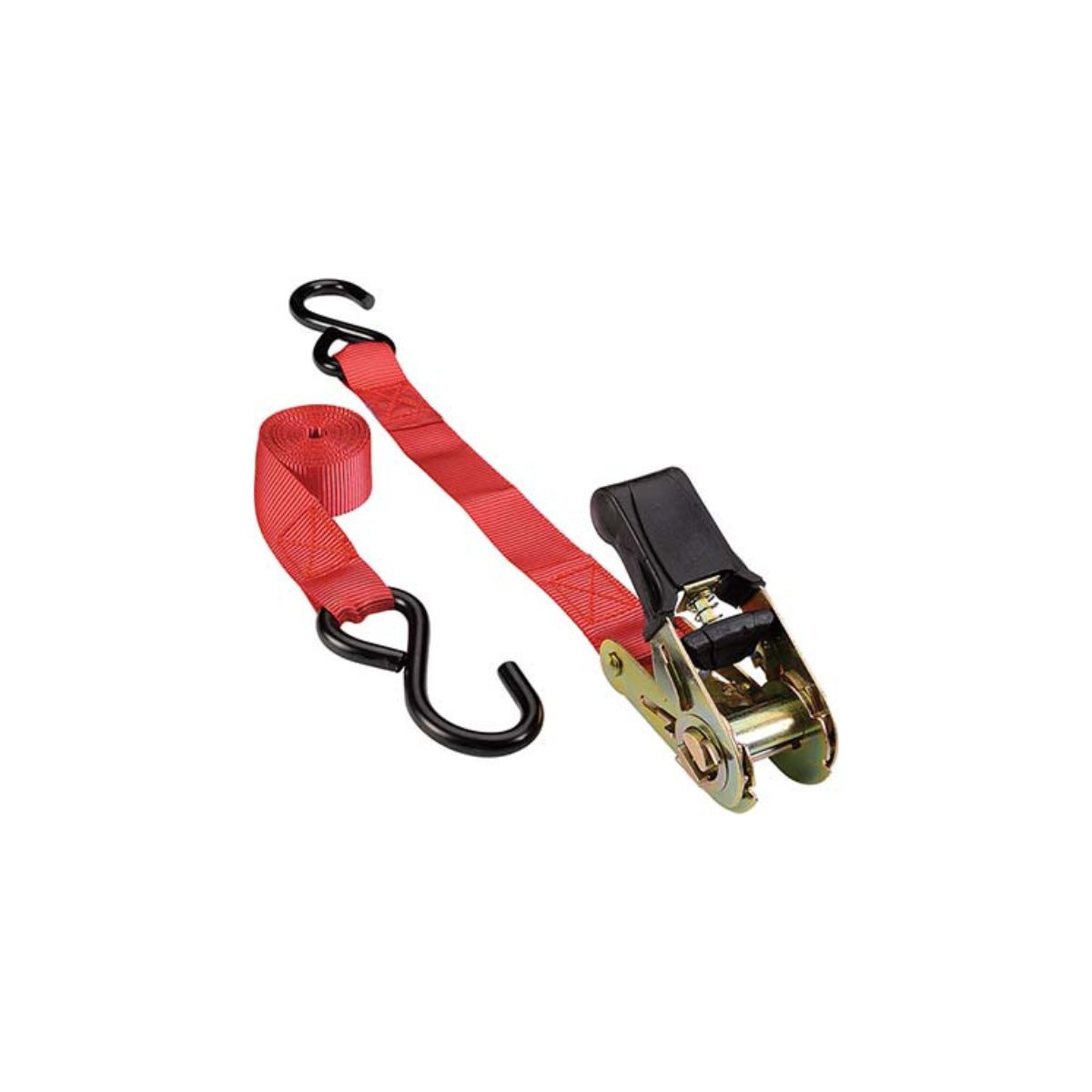 CINGHIA A TRAZIONE 2 GANCI + CRIC EFFE L. MT 5 H. MM 25 KG 350