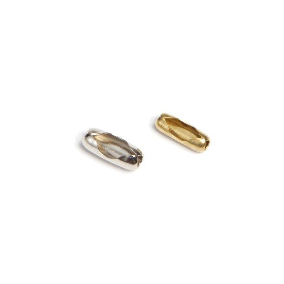 CHIUSURA CATENA A PERLINE SELF CROMATA D.MM 3,2 + OTTONATA D.MM 3,6 CF=PZ 10