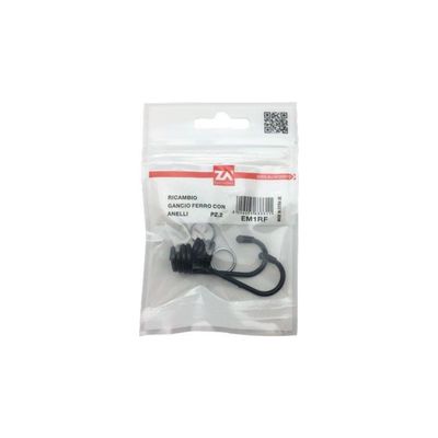 GANCIO METALLO PER CORDA ELASTICA IN CONF.DA 2 PZ